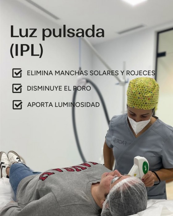 Tratamiento de piel con Luz Pulsada (IPL) para eliminar manchas e imperfecciones